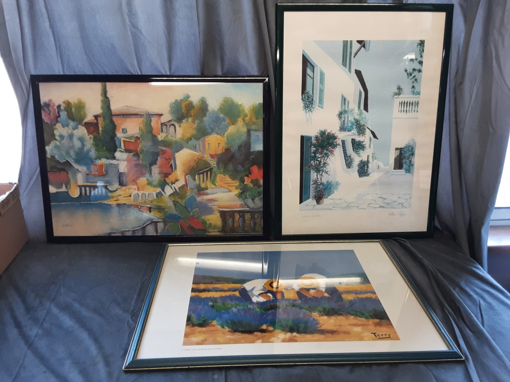 Tableau Provence Cadre Vert Ou Bleu Gm