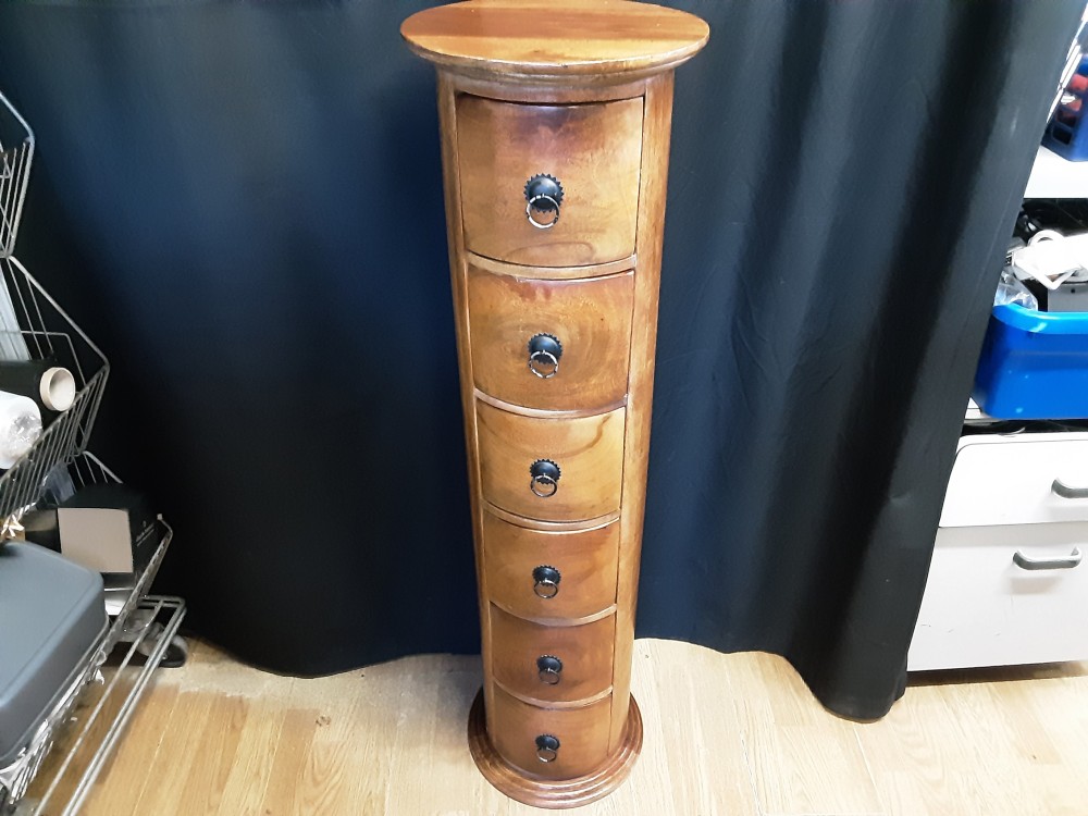Colonne En Bois 6 Tiroirs