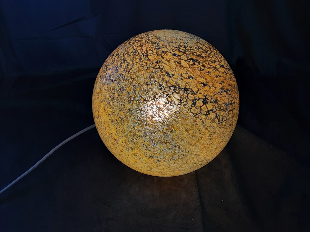 Lampe Boule A Poser Orange Diam. 23Cm