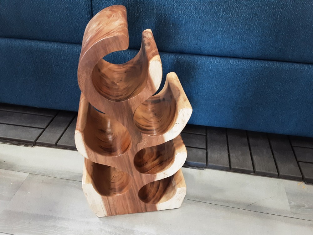 PORTE BOUTEILLE EN BOIS SUAR HAUT 50CM