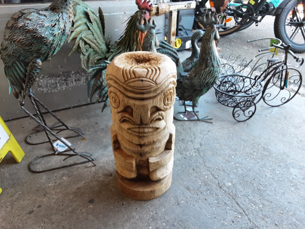 TOTEM EN BOIS COCOTIER HAUT 50CM