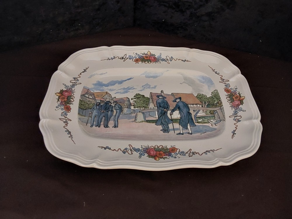 PLAT RECTANGULAIRE OBERNAI SARREGUEMINES 32X25CM