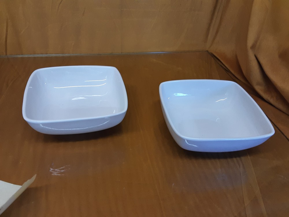 LOT DE 2 RAVIERS PM PORCELAINE BLANCHE 