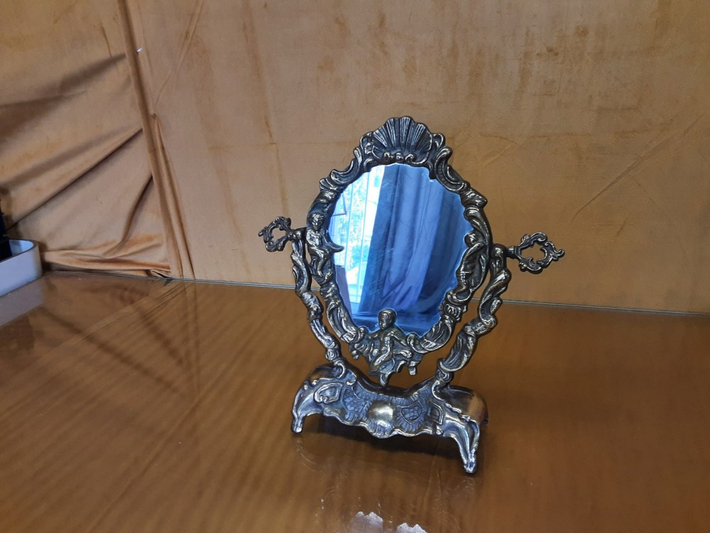 MIROIR A POSER ANGELOT EN LAITON