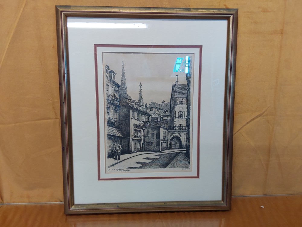 TABLEAU KLIPPSTIEHL LE VIEUX MULHOUSE 35X42CM