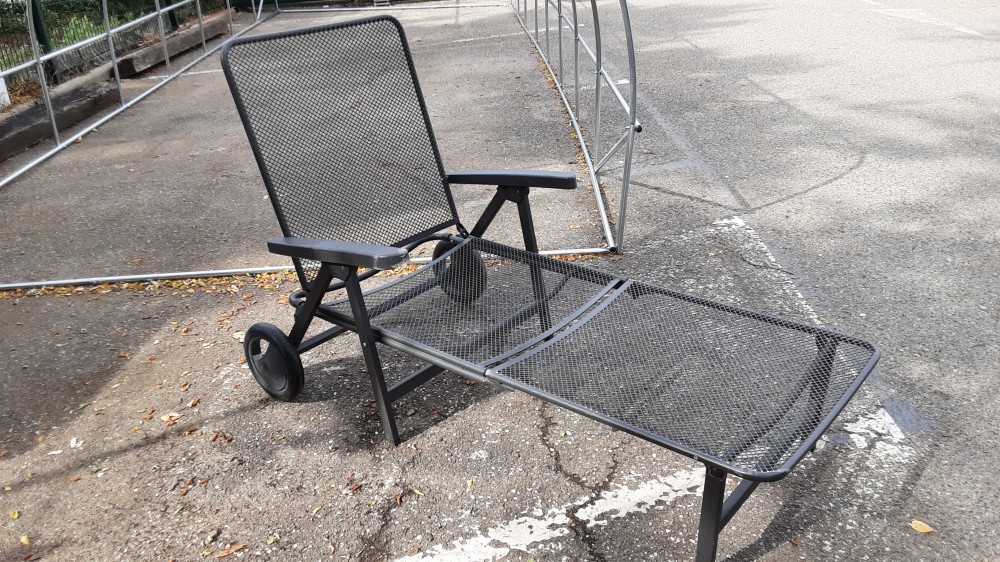 BAIN SOLEIL METAL GRIS FONCE SANS COUSSIN