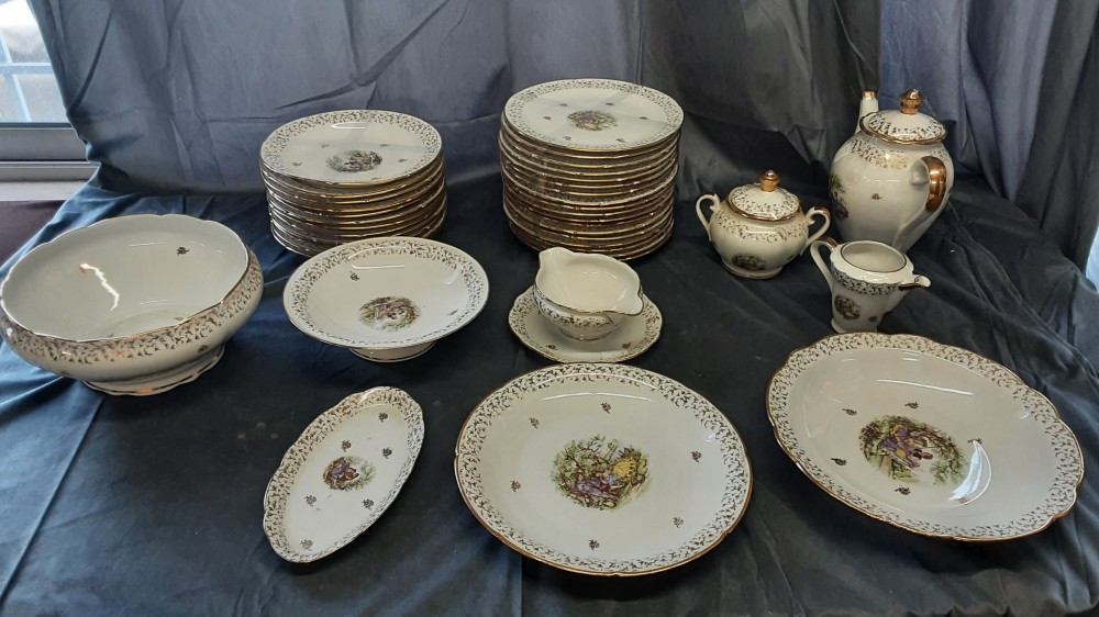 Service De Table Marquise Limoges Avec Cafetiere Pot A Lait Et Sucrier (Pas De Tasses)
