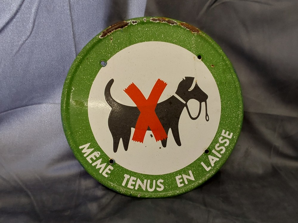 PLAQUE EMAILLEE RONDE DIAMETRE 31CM