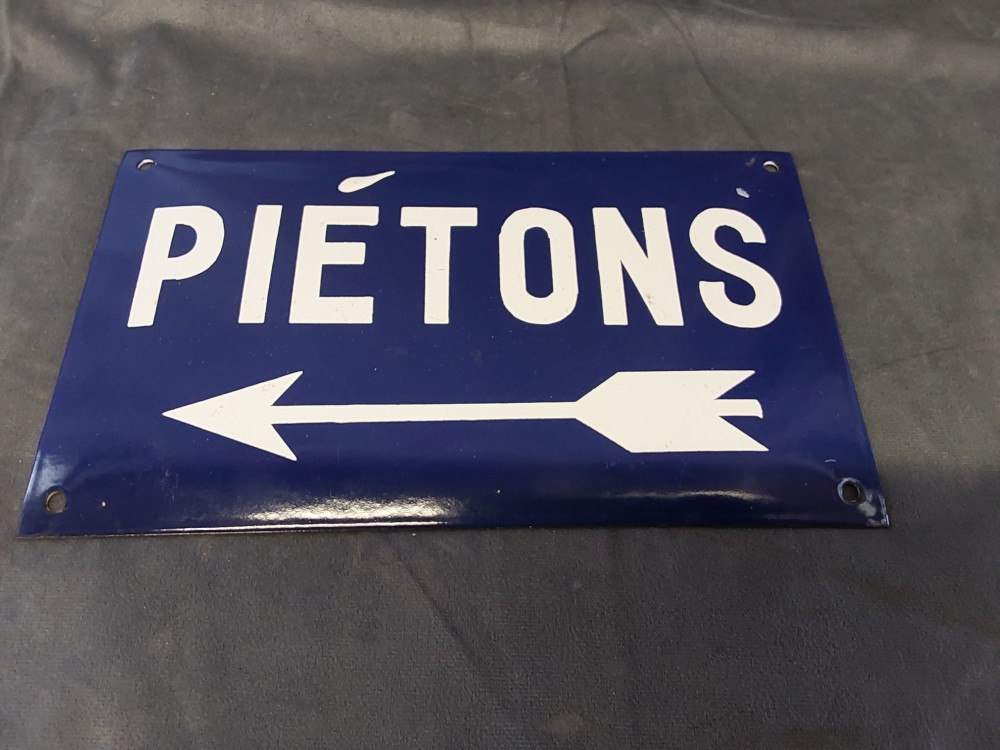 PLAQUE EMAILLEE PIETONS