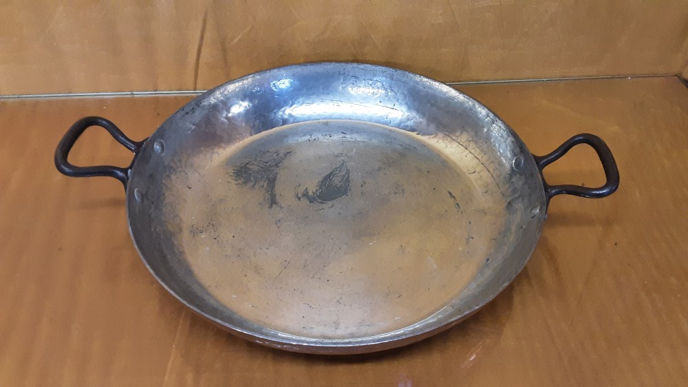Plat En Cuivre 2 Anses Diam. 28Cm
