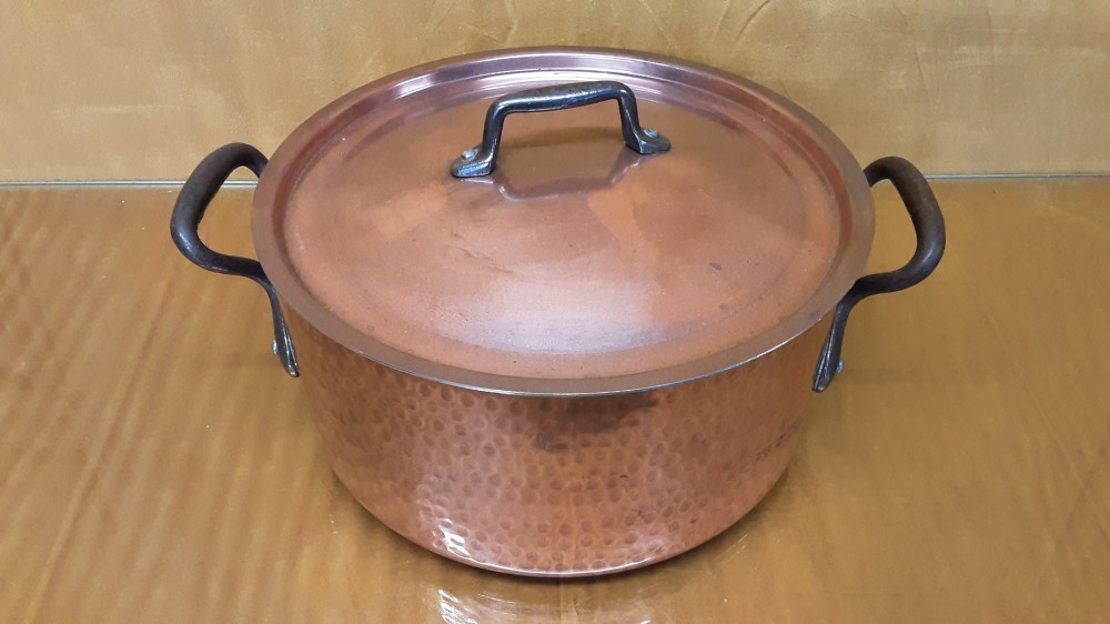 Casserole Avec Couvercle En Cuivre Diam. 25Cm