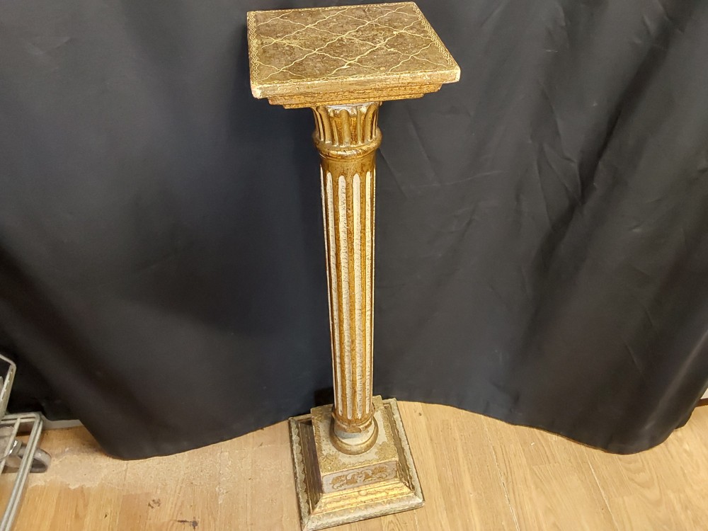 COLONNE EN BOIS DORÉ H.90 CM