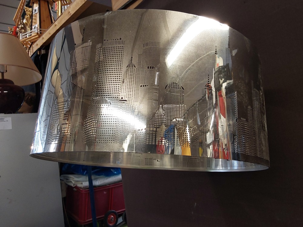 Lustre New York Ajoure Gris Brillant