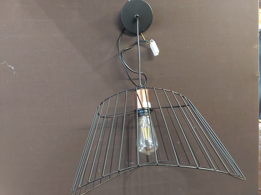 Lustre Metal Ajoure Noir