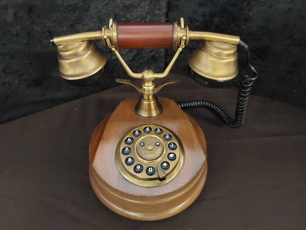 Telephone A Touche En Bois Imitation Ancien