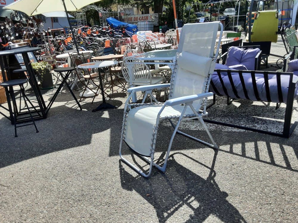 Fauteuil Relax Gris Pliable