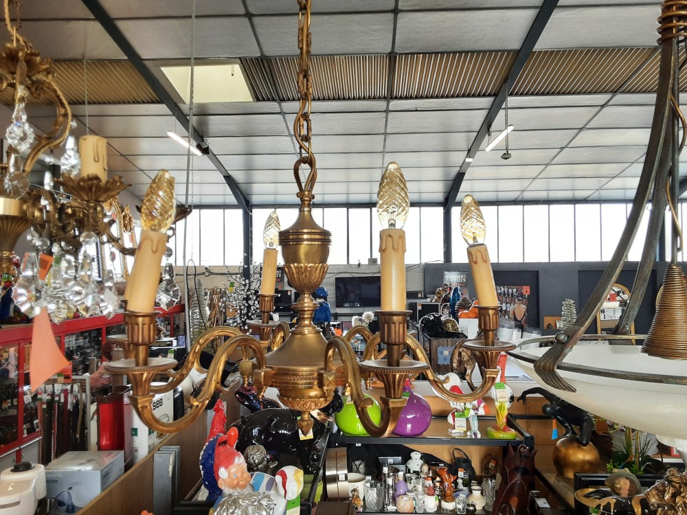 LUSTRE 6 FEUX EN BRONZE