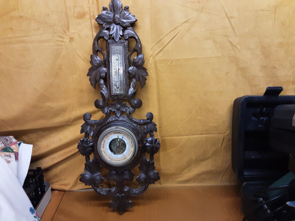 THERMOMÈTRE BAROMÈTRE EN BOIS 