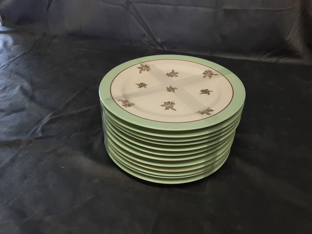 LOT DE 12 ASSIETTES À DESSERT - LIMOGES MODÈLE CHARLES AHRENFELDT