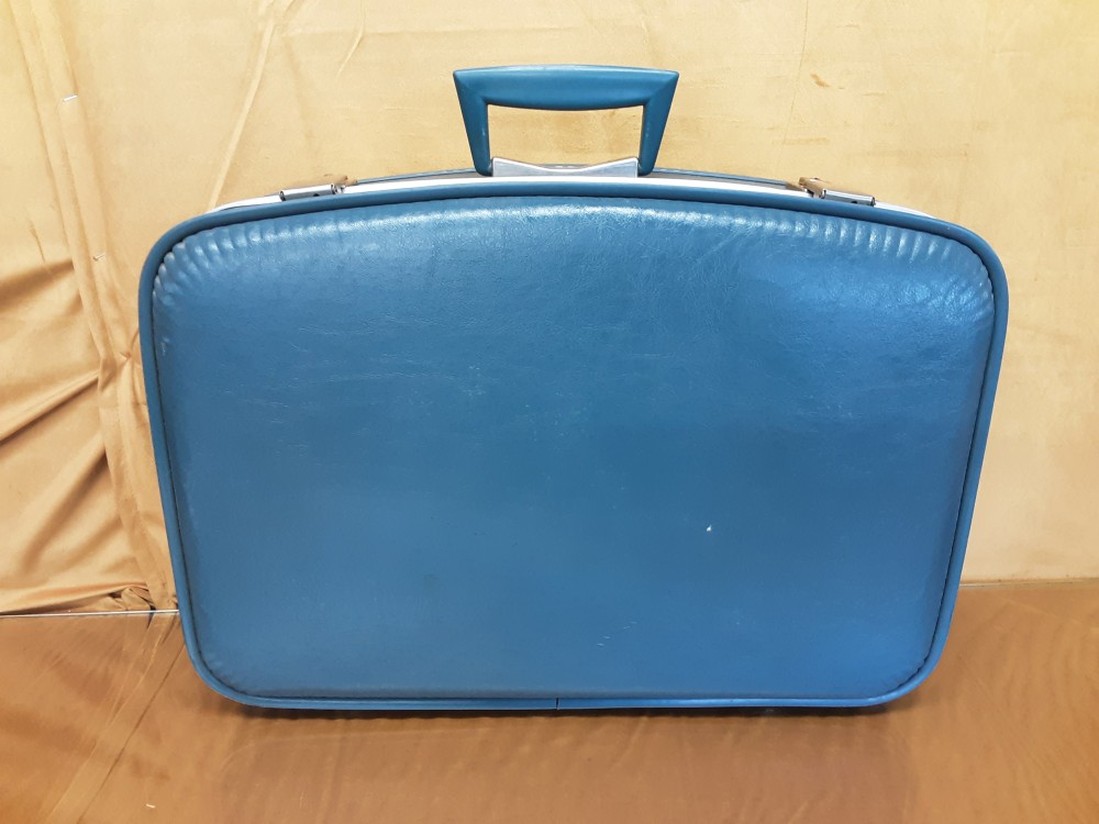 VALISE VINTAGE BLEUE MM 