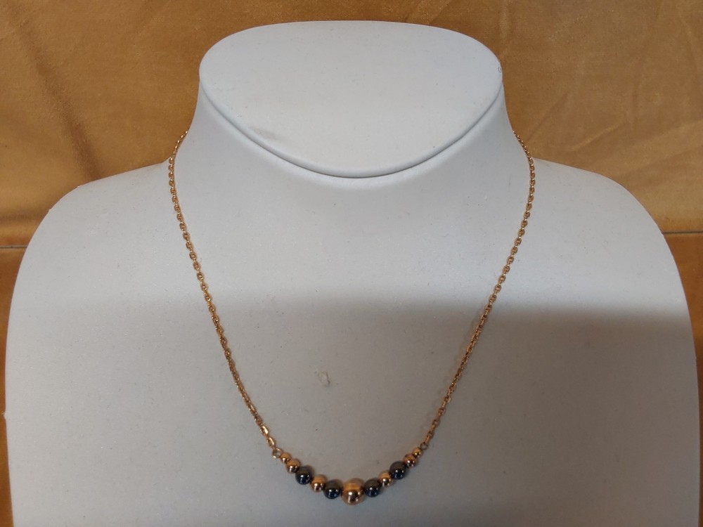 COLLIER PL-OR BOULES