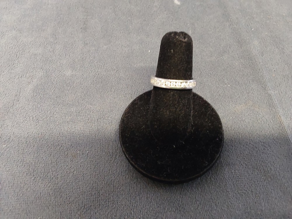 BAGUE ALLIANCE ARGENT ET STRASS