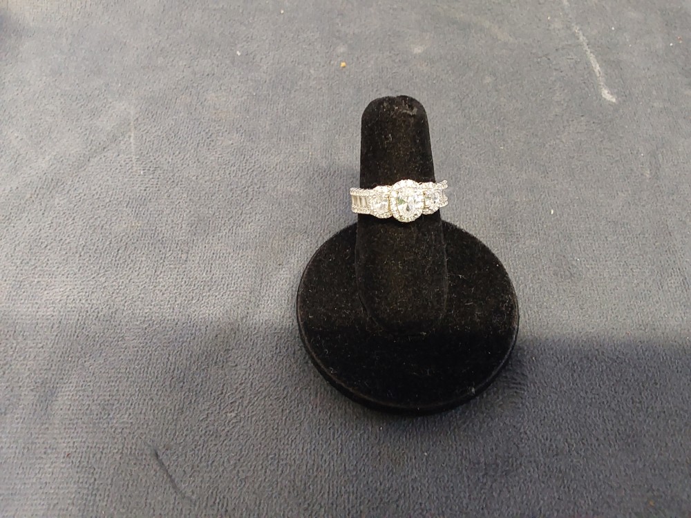 BAGUE ARGENT STRASS