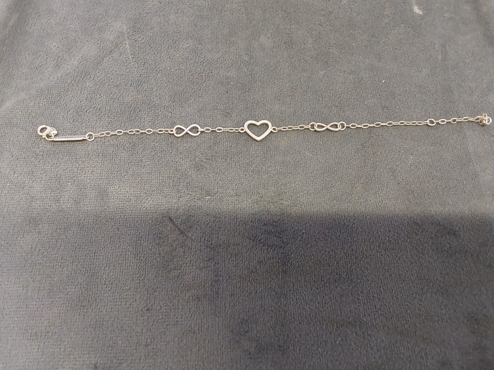 BRACELET CHAINE COEUR ARGENT