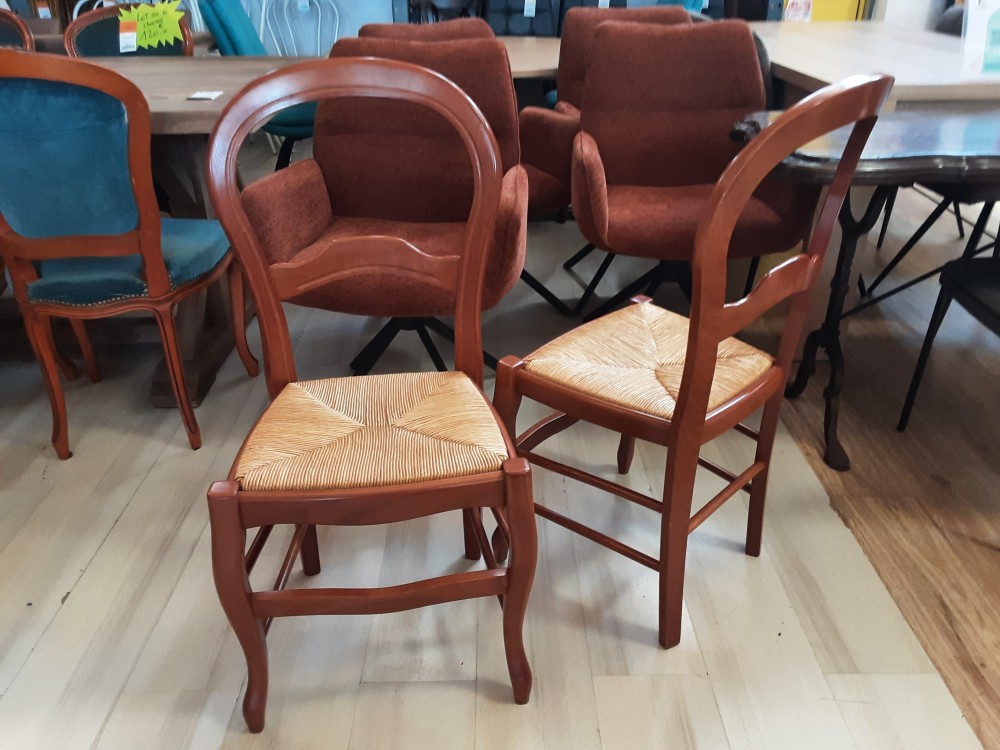 CHAISE MERISIER ASSISE PAILLE