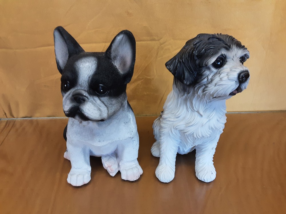 CHIEN DECO RESINE H.27CM