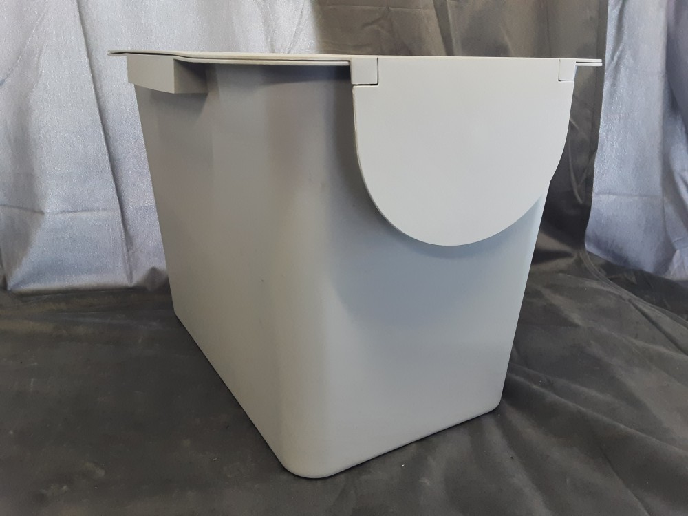 POUBELLE BAC A TRI 25L GRIS AVEC COUVERCLE 