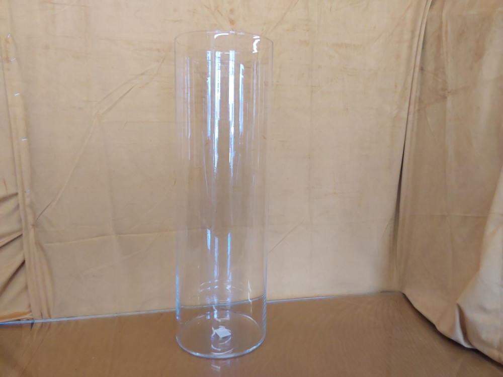 VASE CYLINDRE EN VERRE 60 CM DE HAUT