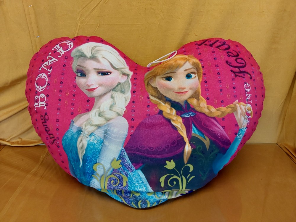 COUSSIN REINE DES NEIGES TGM ROSE FORME COEUR