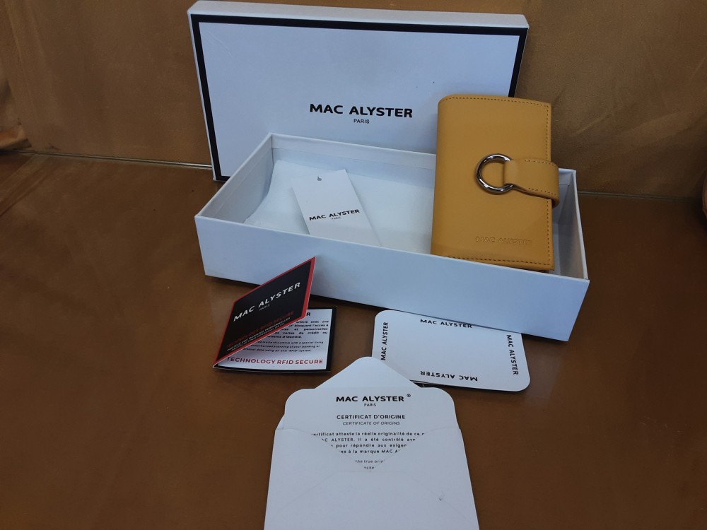 Porte Feuille Mac Alyster Jaune Moutarde