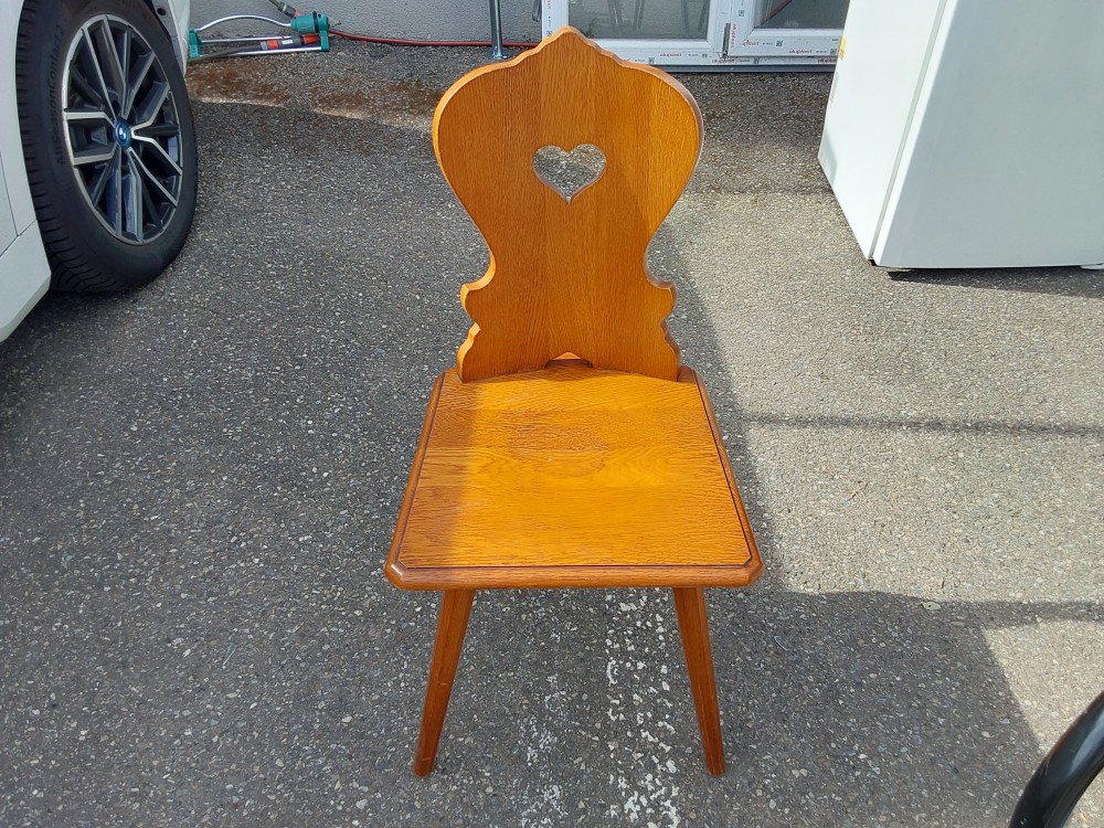 Chaise En Bois Dossier Coeur