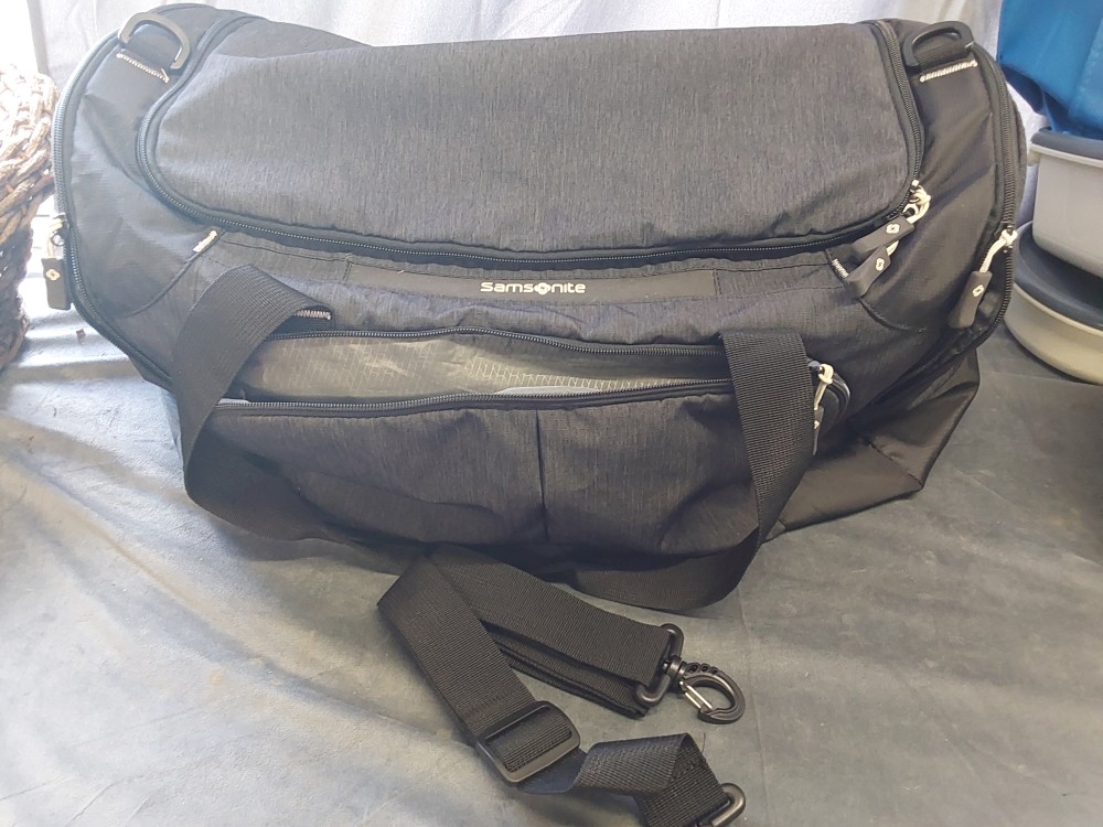 Sac De Voyage Souple Samsonite Gris A Bandouliere