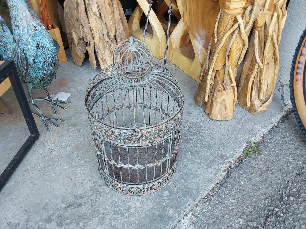 CAGE A OISEAUX EN METAL VERT MM (XW-12)