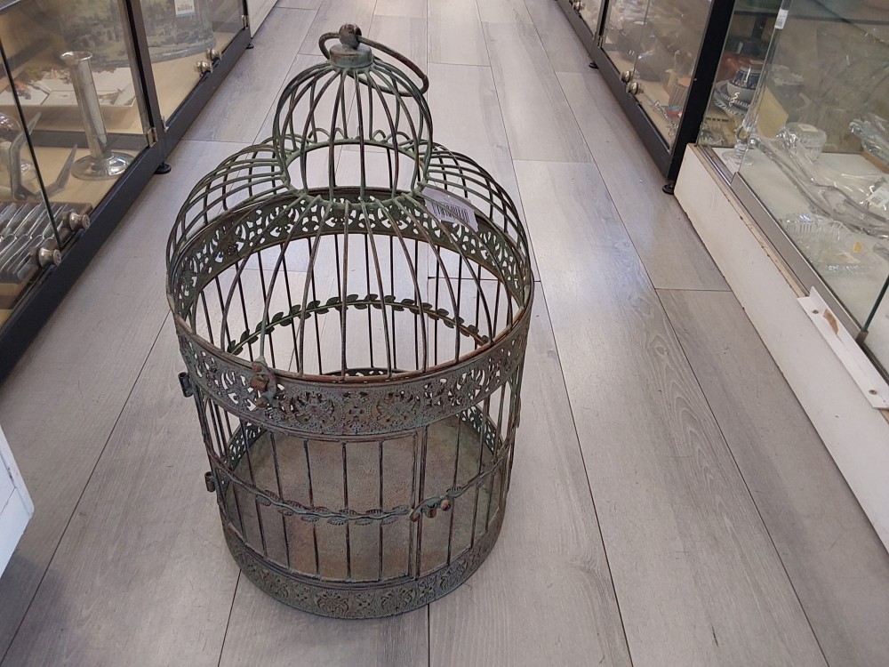 CAGE A OISEAUX EN METAL VERT GM (XW-12)