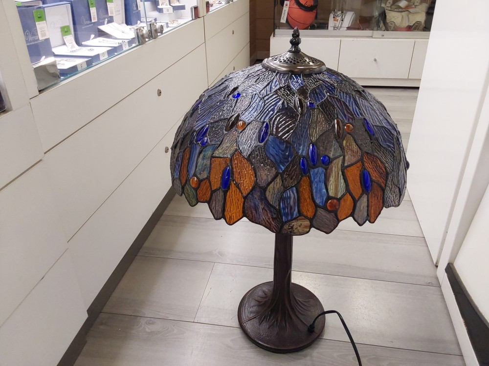 LAMPE STYLE TIFFANY TGM BLEU ORANGE (TA-169)