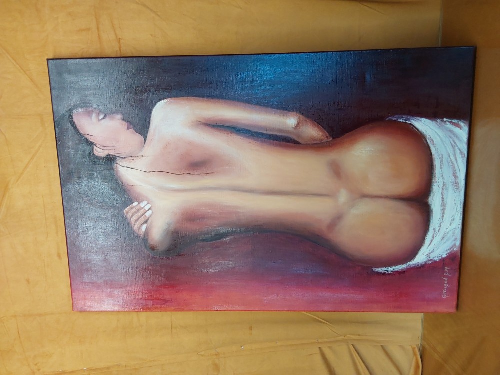 TABLEAU SANS CADRE FEMME DE DOS