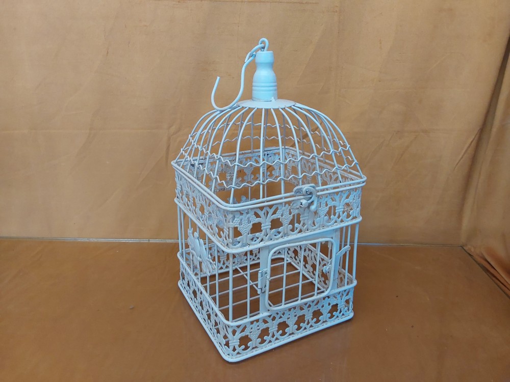 CAGE OISEAUX BLANC CARRE PM METAL - VK4VH-AW