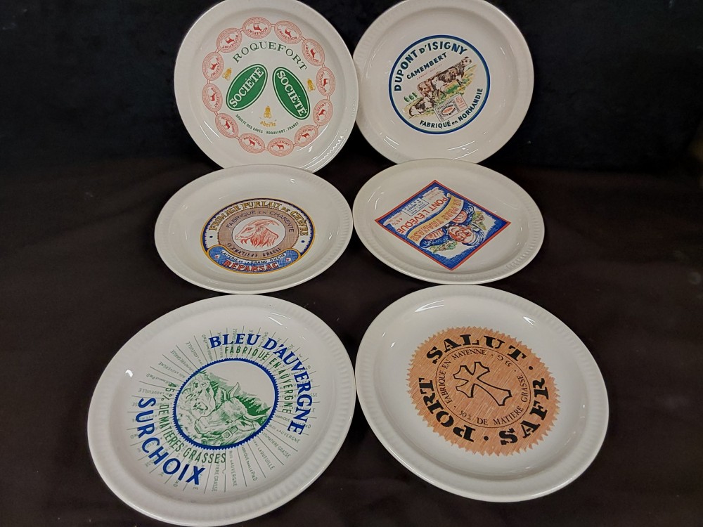 LOT DE 6 ASSIETTES PUB FROMAGES