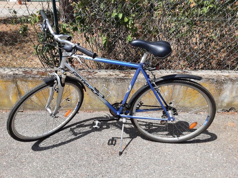 VELO VTC BLEU GRIS OPTIMALP 28 POUCES