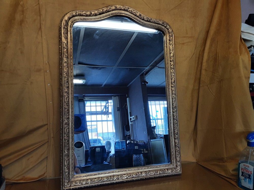 MIROIR TGM CADRE BOIS DORE 