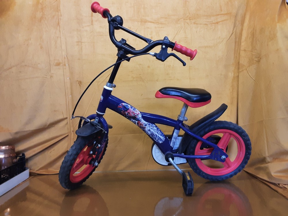 VELO ENFANT BLEU ROUGE SPIDER-MAN 
