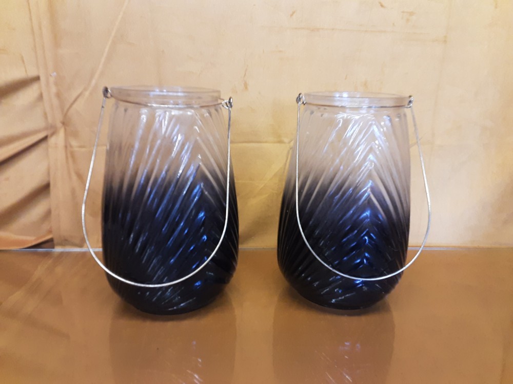 PHOTOPHORE EN VERRE TGM  HAUT 30CM