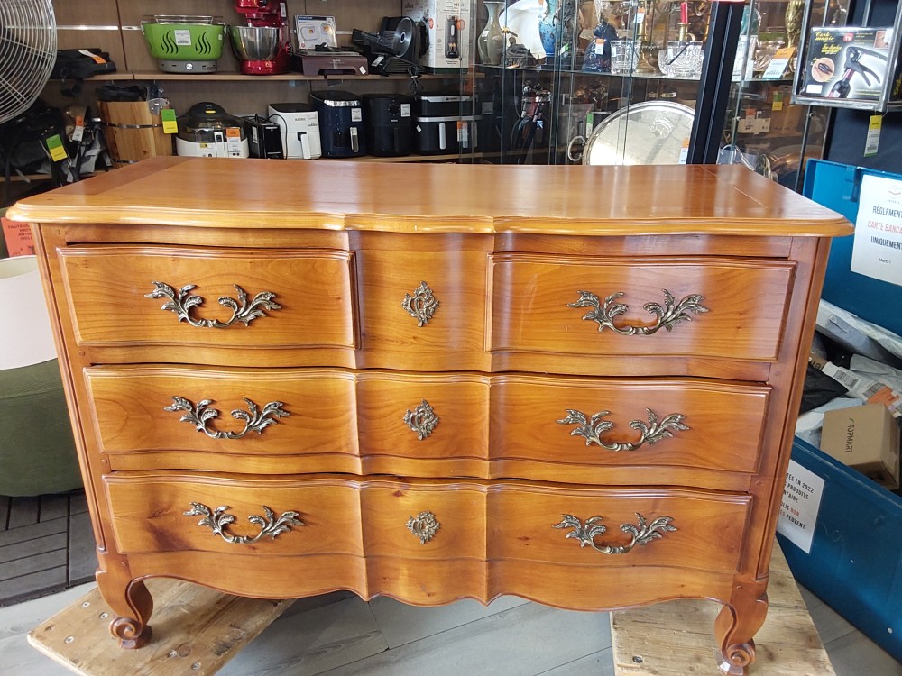 COMMODE EN BOIS GALBEE 4 TIROIRS 