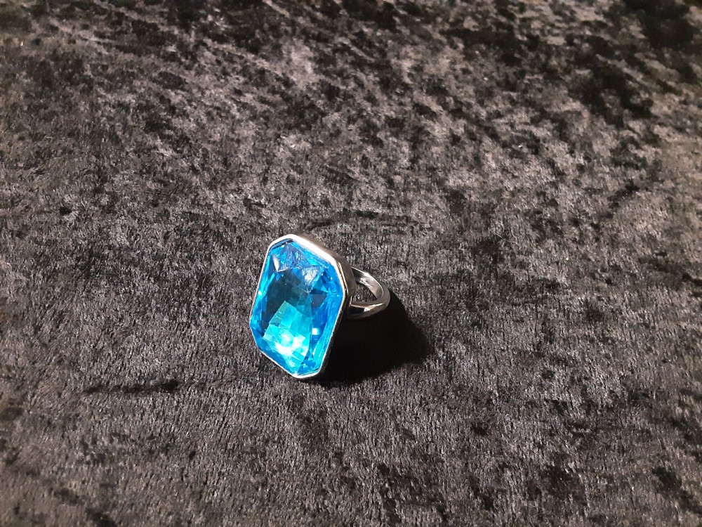 Bague Fantaisie Strass Bleu