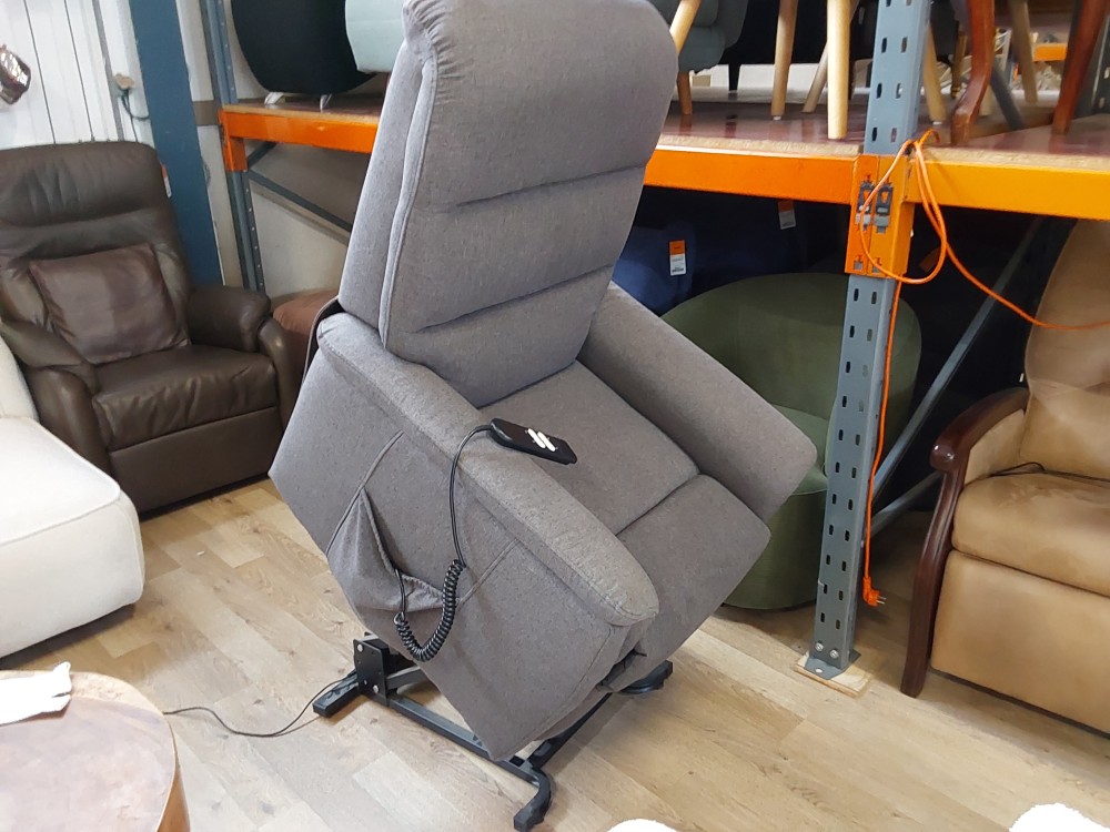 FAUTEUIL RELAX RELEVEUR  ÉLECTRIQUE  TISSU COLORIS GRIS
