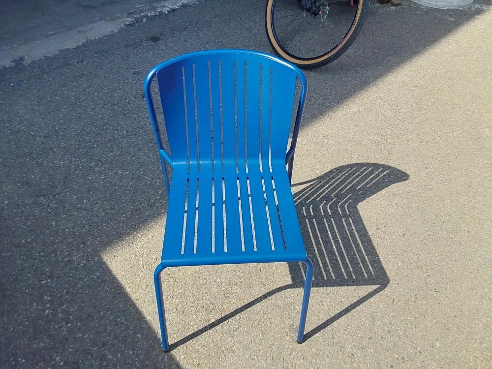 CHAISE DE JARDIN MÉTAL BLEU (HA-833795-11806/07/08/09/10/11) 2ÈME CHOIX